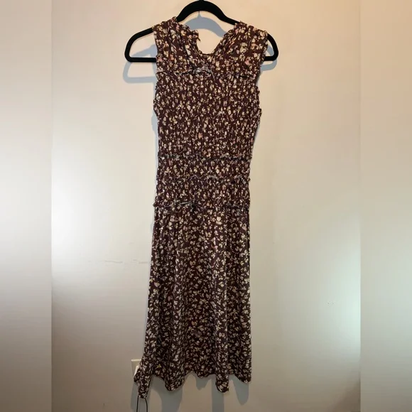 Madewell Sleeveless Floral Maxi Dress in Brown and Cream - Picture 4 of 6